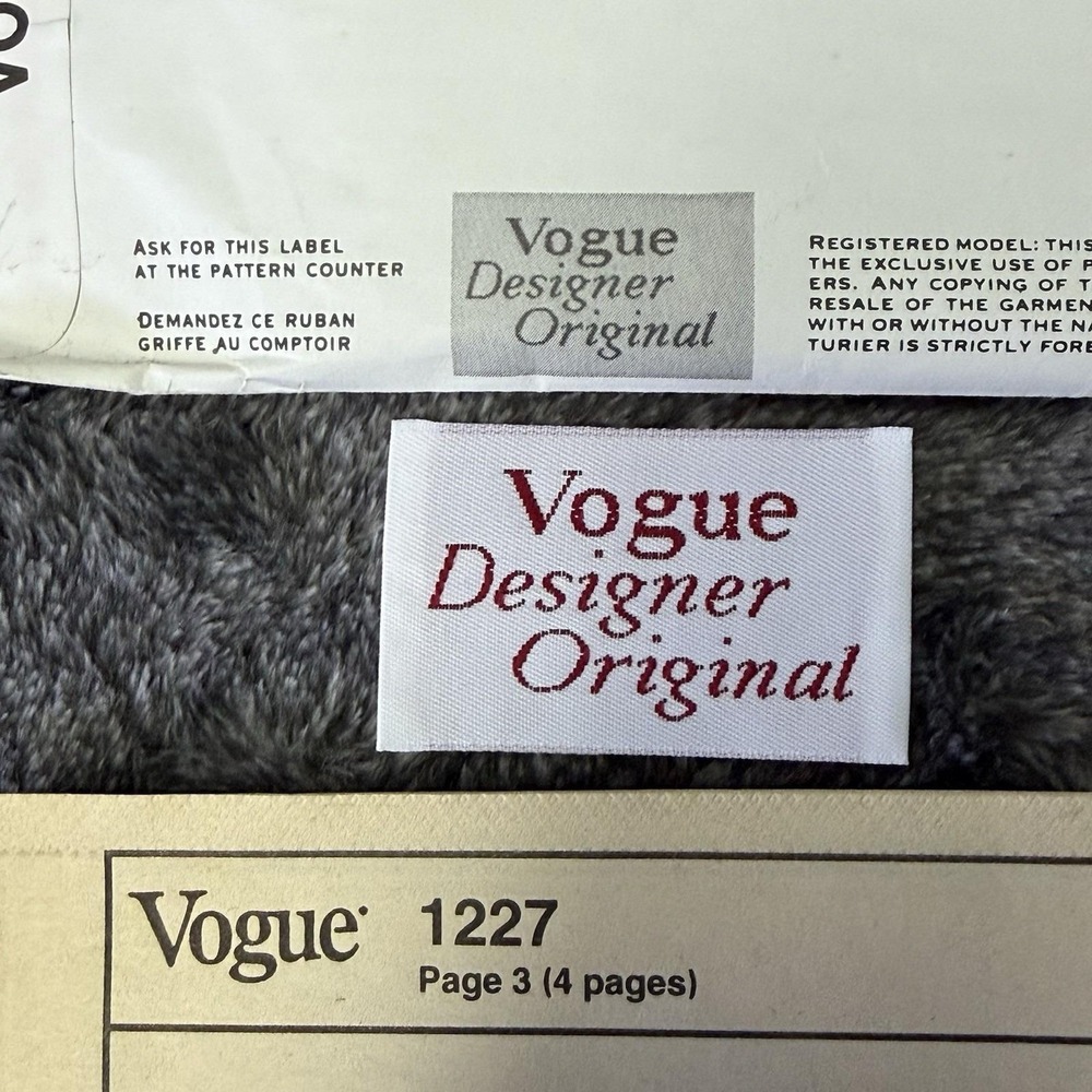 Vogue Patterns #1227 Issey Miyake Vogue Designer Original - coat *UNCUT* w/label - Picture 4 of 5